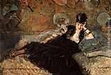 Woman with Fans by Eduard Manet